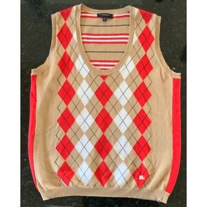 BURBERRY Cotton Knit Vest Made in Italy Size L